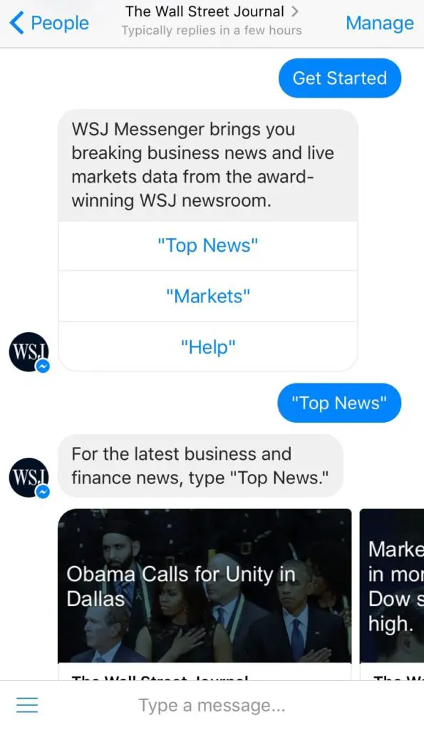 Applications of Chatbots - WSJ