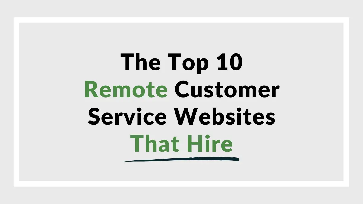 Top 10 Remote Customer Service Job Websites